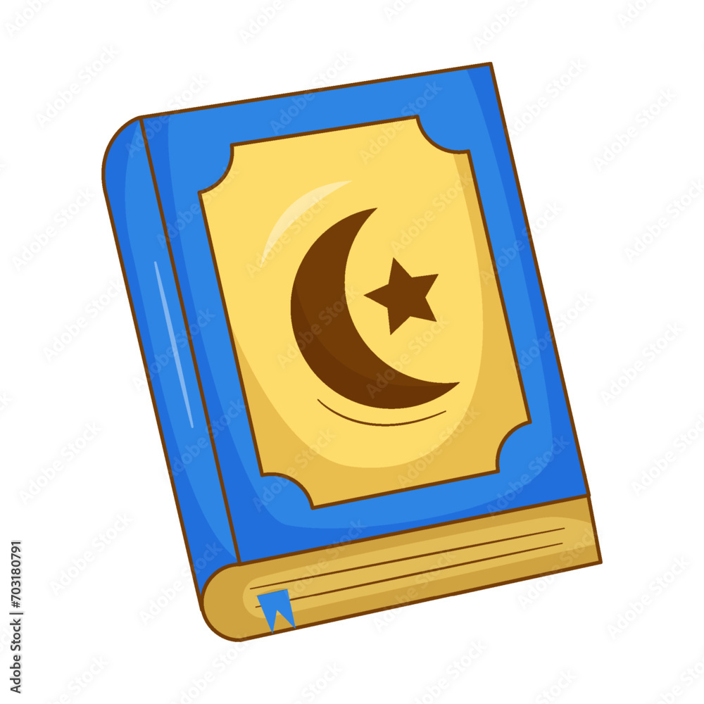 Icon of Al-Qur'an Islamic Cartoon Illustration Icon of Al-Qur'an Islamic Cartoon Illustration