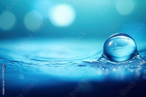 Water drop background with natural blur background - generative ai