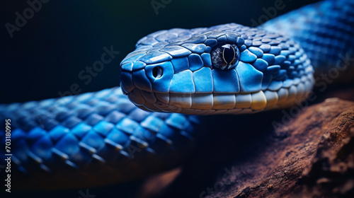 A blue viper snake photo