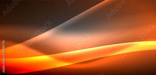 Neon-lit waves surge across background, mesmerizing dance of luminescence and motion. Dynamic backdrop captures essence of energy and modern aesthetics