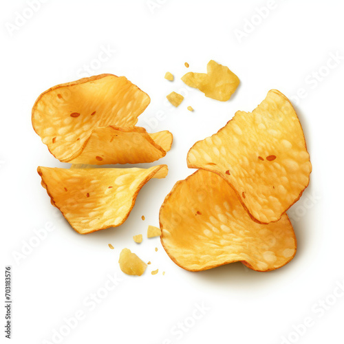 potato chips isolate on transparency background png 