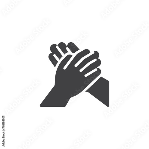 High five hands vector icon