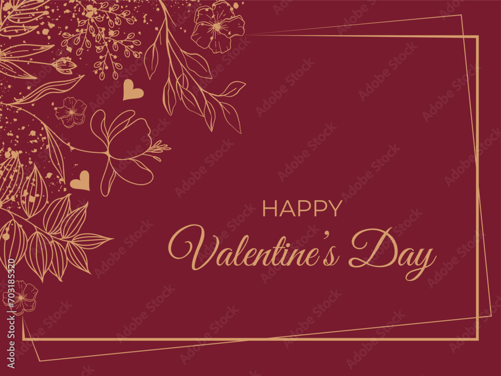 beautiful red and golden valentine s day and wedding luxury background and post card