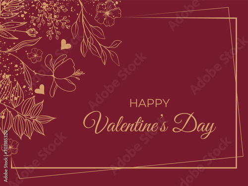 beautiful red and golden valentine s day and wedding luxury background and post card