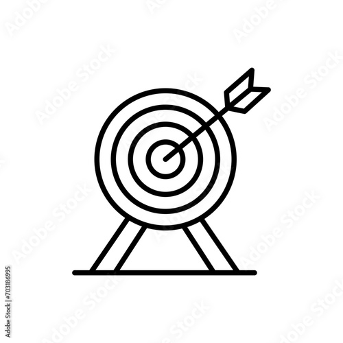 Dartboard outline icons, minimalist vector illustration ,simple transparent graphic element .Isolated on white background
