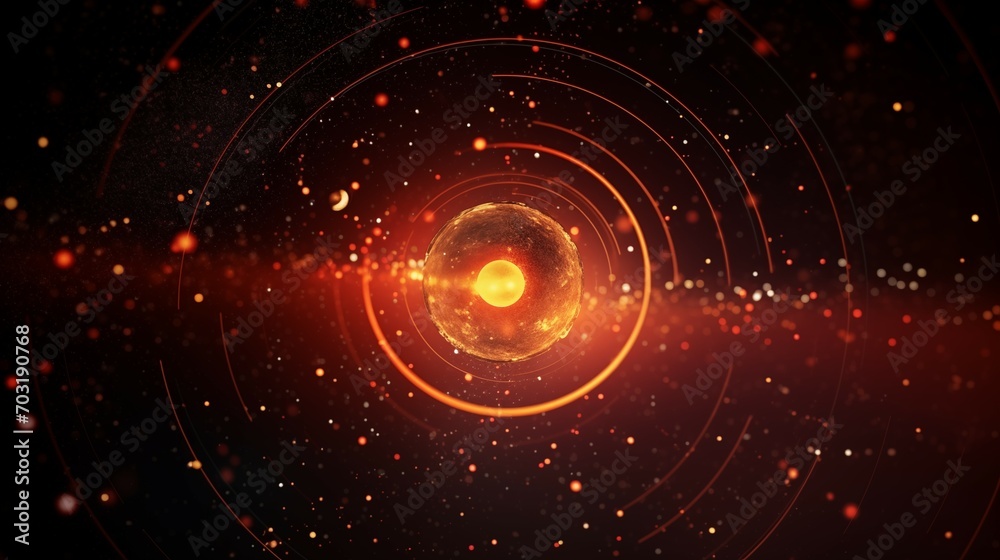 Black Hole in the Center of an Orange Field of Stars Black Hole in the Center of an Orange Field of Stars