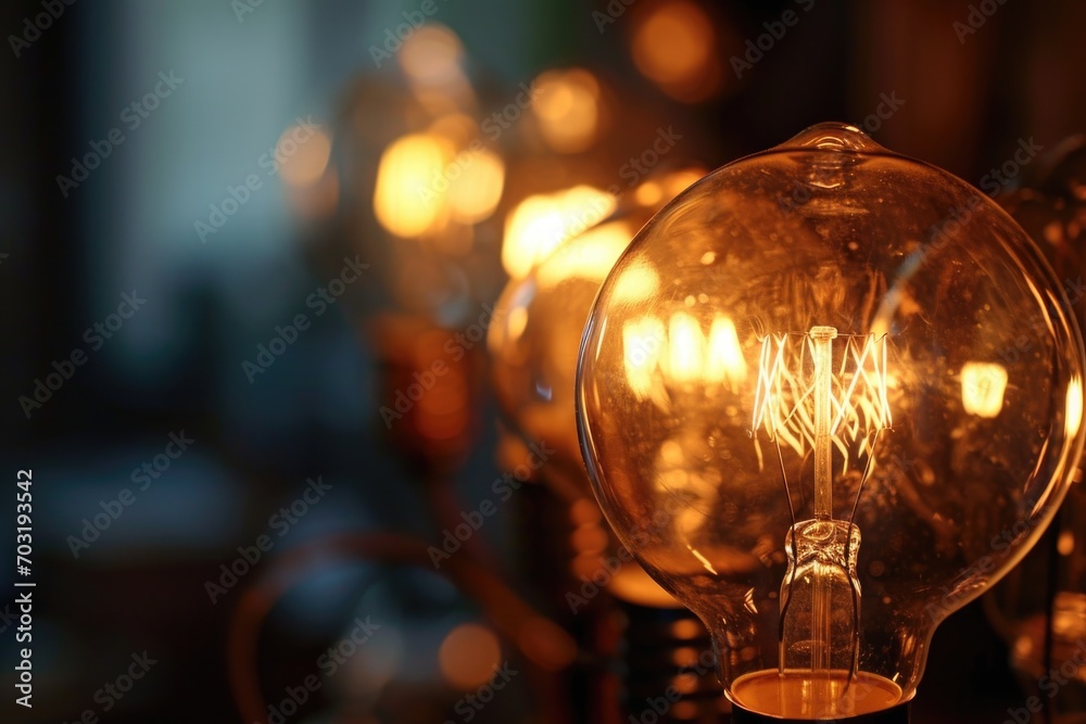 A group of light bulbs sitting on top of a table. Perfect for illustrating concepts related to innovation, creativity, and bright ideas. A group of light bulbs sitting on top of a table. Perfect for illustrating concepts related to innovation, creativity, and bright ideas.