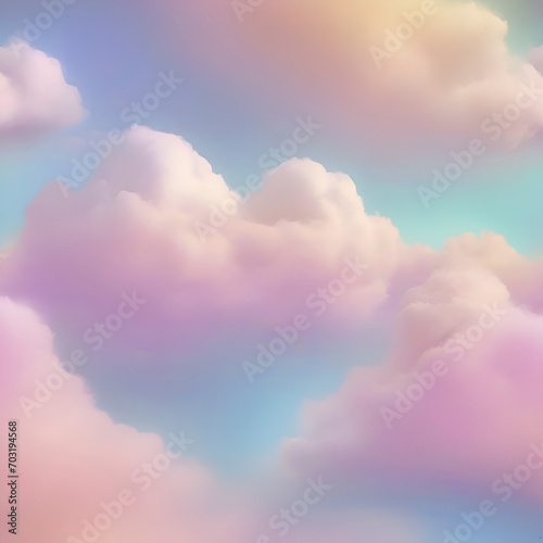 Pastel sky, cloud, and sunlight. color gradient background.  © Pram