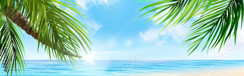 Tropical summer beach background © Pixelmagic