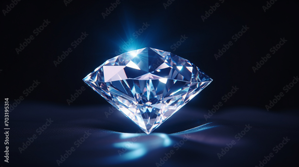 A crystal sitting on a black surface A crystal sitting on a black surface