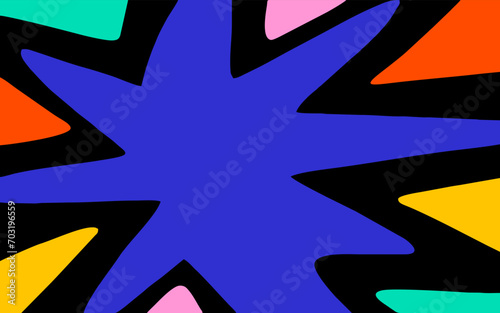 
abstract geometric shape background with a colorful combination of black, modern, trendy and retro themes