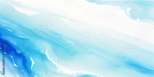  abstract soft blue and white abstract water color ocean wave texture background .Fluid blue ocean wave layer Tsunami wave background in flat cartoon style. Big blue tropical water splash.