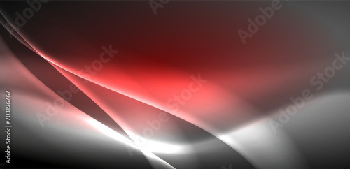 Neon-lit waves surge across background, mesmerizing dance of luminescence and motion. Dynamic backdrop captures essence of energy and modern aesthetics