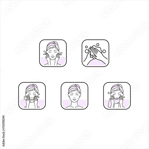 How to use facial icon isolated