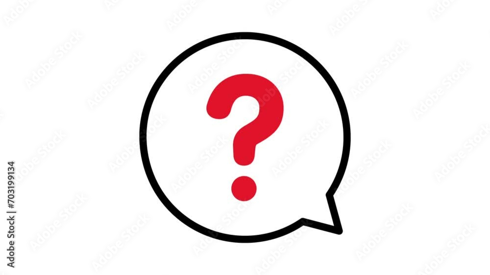 吹き出しと記号のアニメーションセット（白背景）