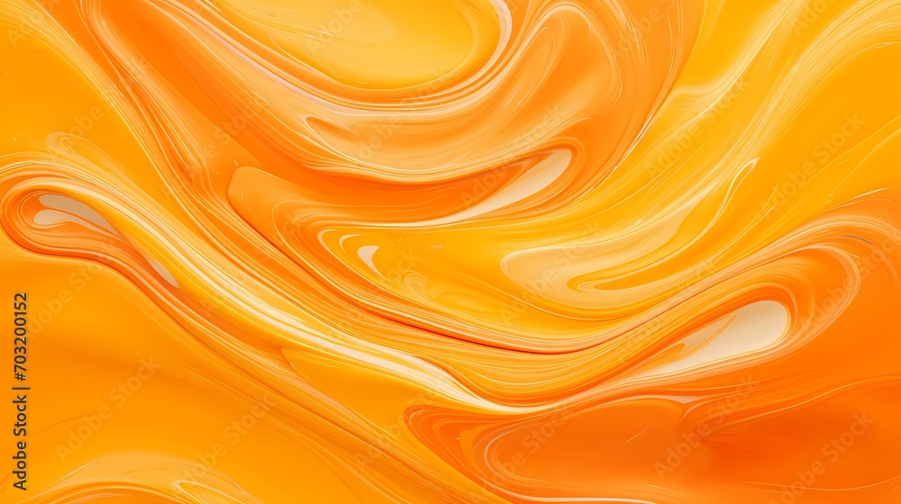 Dynamic swirls of persimmon orange blending with radiant sunshine yellow, evoking warmth.