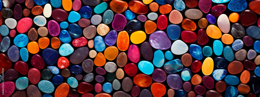 Multi-colored stones smooth background. Selective focus. Multi-colored stones smooth background. Selective focus.