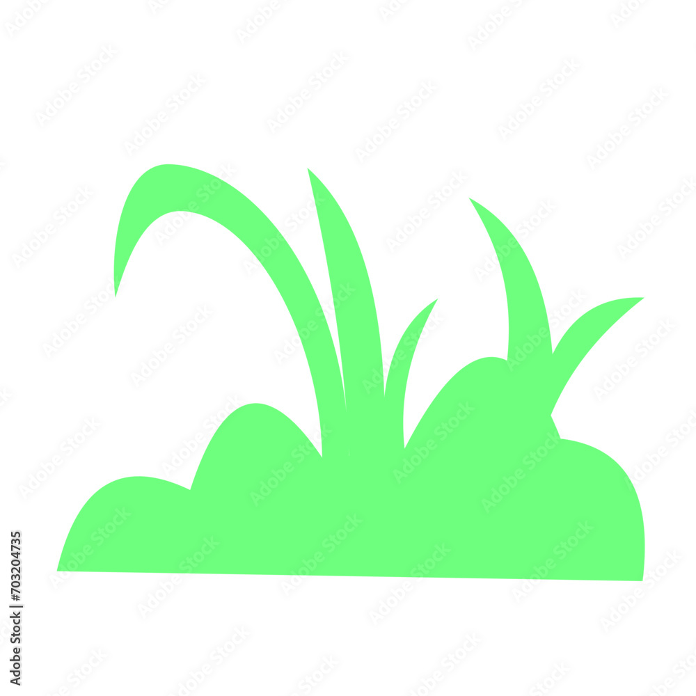 Green grass flat vector element