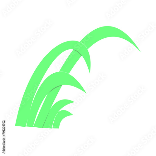 Green grass flat vector element