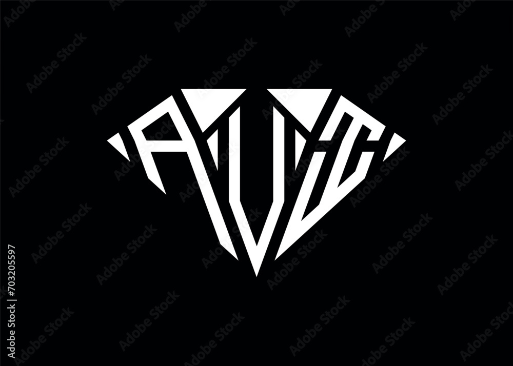 Modern letter A V I diamond shape logo And initial monogram A V I letter logo vector template Modern letter A V I diamond shape logo And initial monogram A V I letter logo vector template