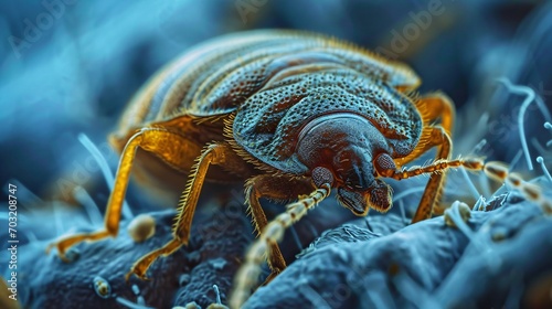 microscopic view of a bed bug