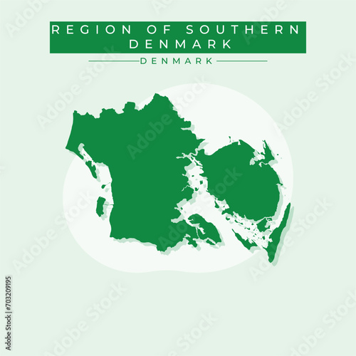 Vector illustration vector of Region of Southern Denmark map Denmark