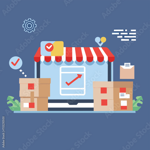 2d vector illustration colorful Land and sea transport techniques, methods and technological tools for transporting and shipping goods and products and logistic 