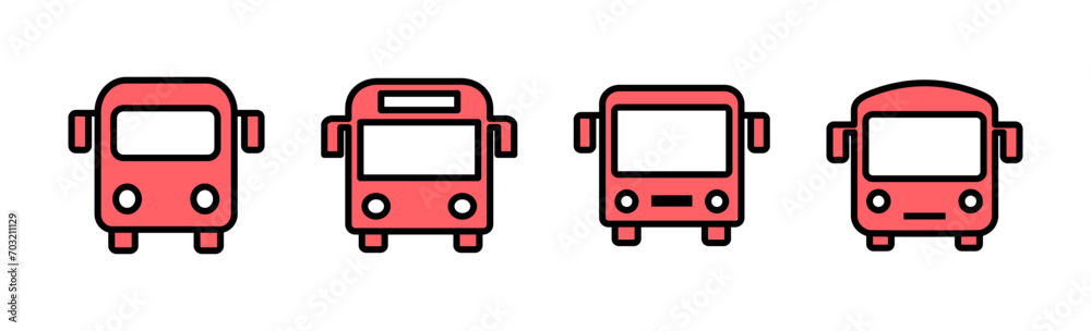 Bus icon set illustration. bus sign and symbol. transport symbol Bus icon set illustration. bus sign and symbol. transport symbol