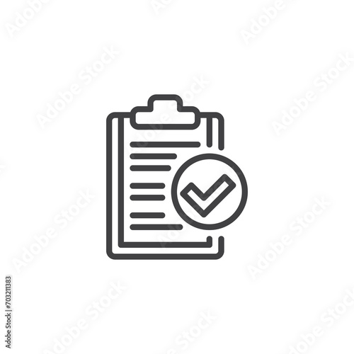 SEO Checklist line icon photo