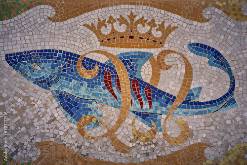 Mosaik am Torre Bellesguard, Barcelona, Spanien