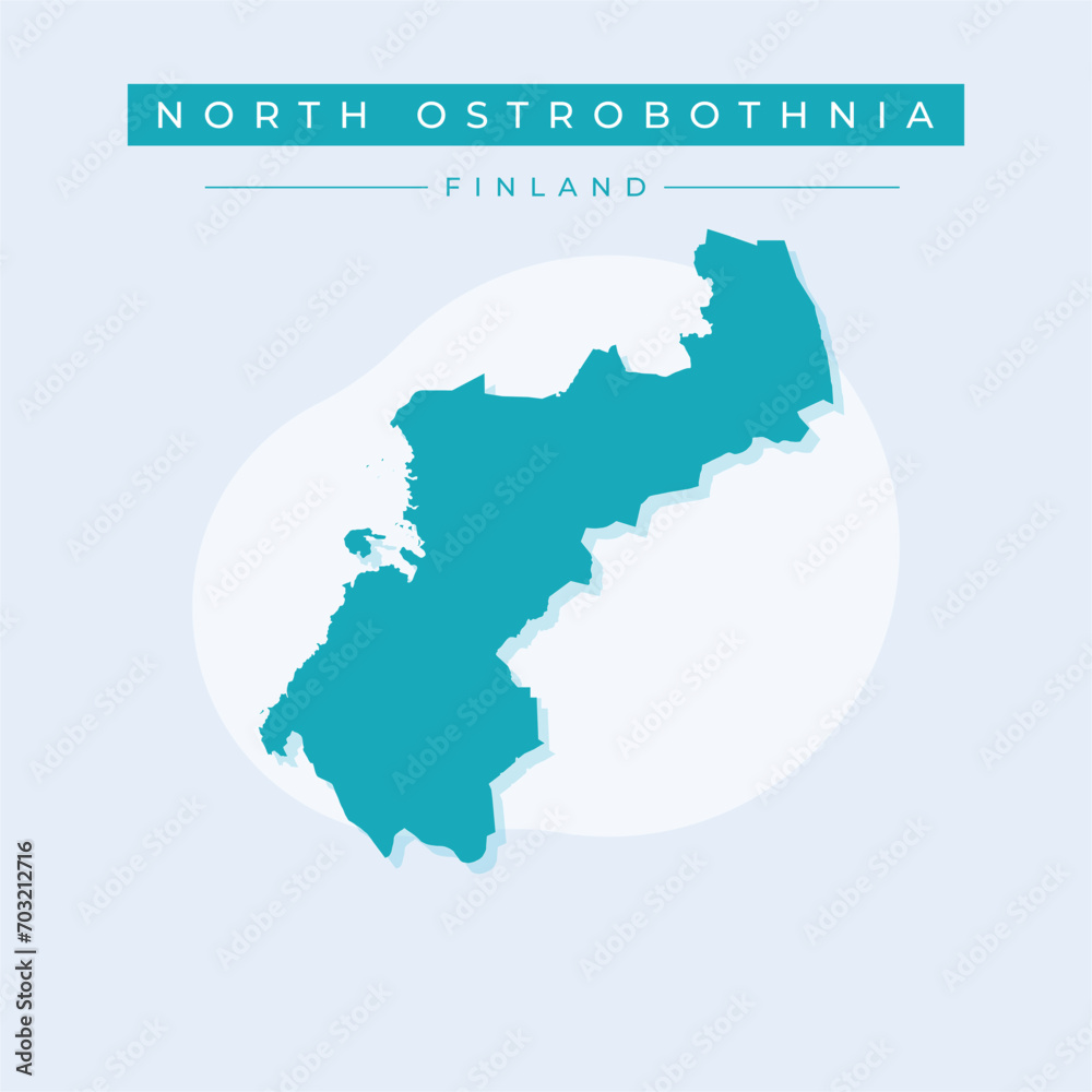 Vector illustration vector of North Ostrobothnia map Finland