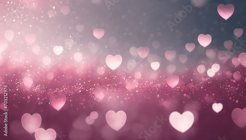 Abstract pink shiny bokeh background. Concept of Valentine s Day. 