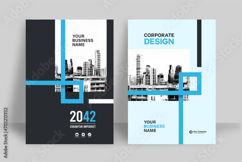 City Background Business Book Cover Design Template 