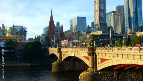 City views. Urban skyline. Cityscape. Metropolis. Yarra river. CBD, Melbourne, Australia.