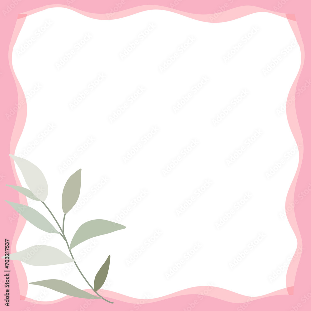 Naklejka premium Valentine pink frame