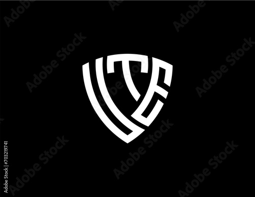UTE creative letter shield logo design vector icon illustration