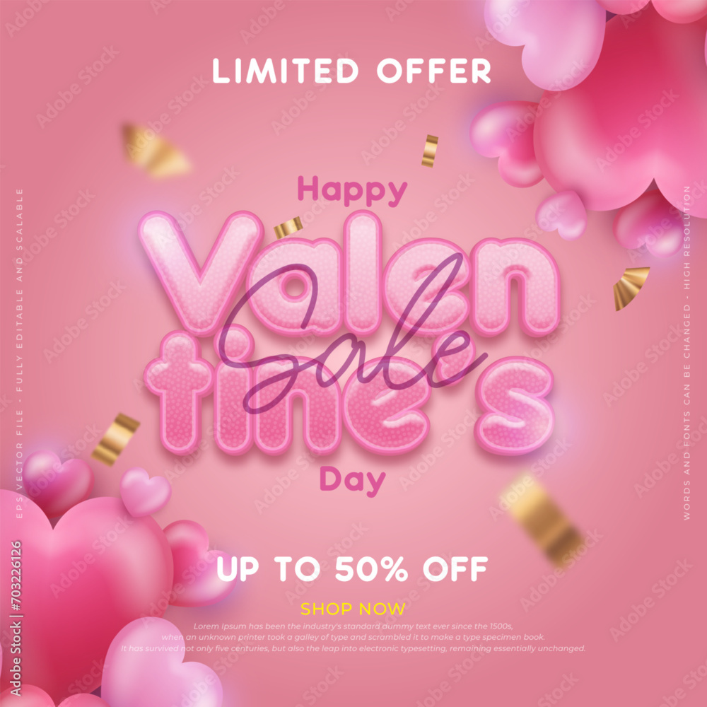 vector happy valentines day greeting cards with square art templates