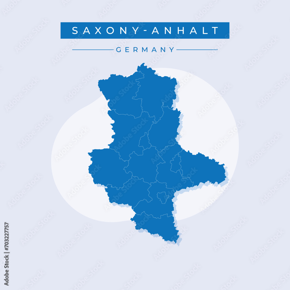 Vector illustration vector of Saxony-Anhalt map Germany