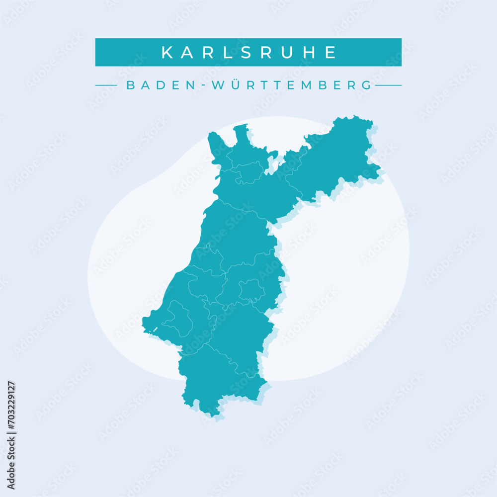Vector illustration vector of Karlsruhe map Germany