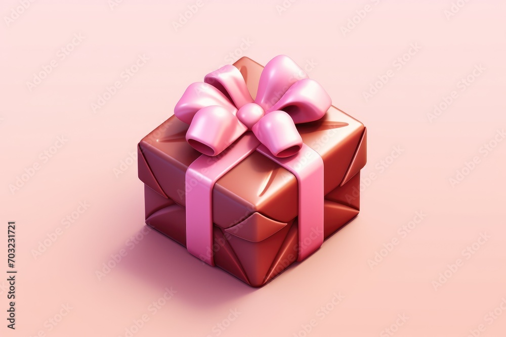 Obraz premium Happy Valentine's Day Three-dimensional chocolate cake gift set For lovers and important people generative by ai