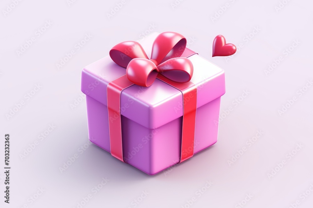 Happy Valentine's Day Three-dimensional chocolate cake gift set For lovers and important people generative by ai