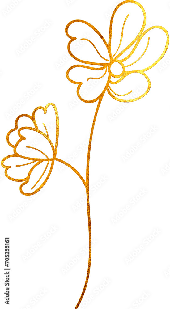 Golden Bloom - A Digital Painting of Floral Doodle Art Piece. Golden Bloom - A Digital Painting of Floral Doodle Art Piece.