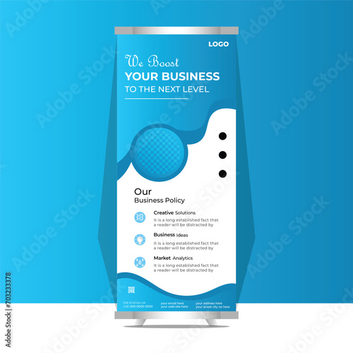 Vector Noticeable Professional Modern Roll Up Banner Design template 