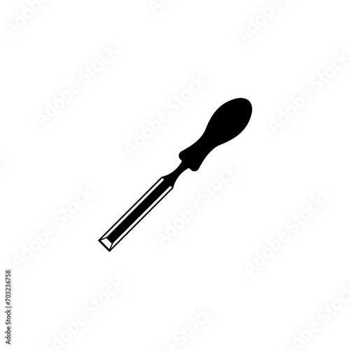  Wood Chisel icon isolated on white background