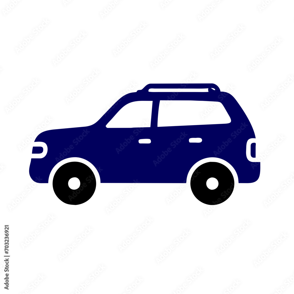 Compact car vektor icon illustation Compact car vektor icon illustation