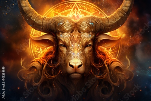 Image illustration of taurus horoscope zodiac sign