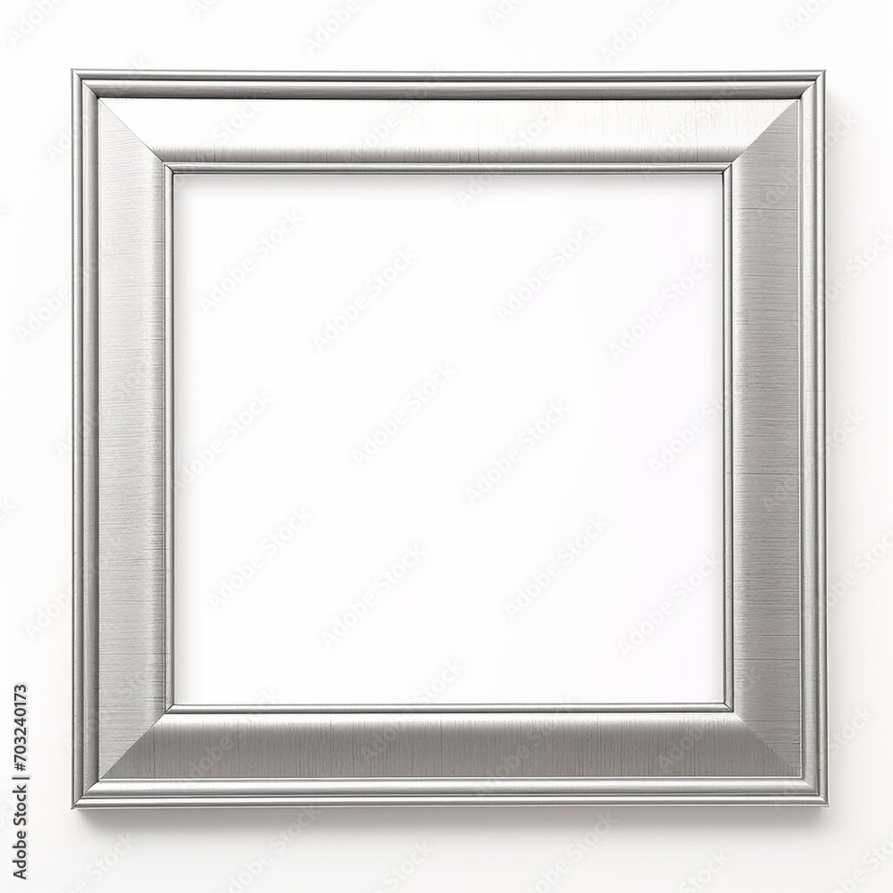 Wooden picture frame isolated on white background with copy space. Image display concept