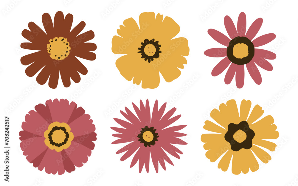 Abstract flowers vector clipart. Spring illustration. Abstract flowers vector clipart. Spring illustration.