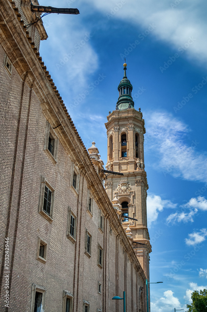 Zaragoza is the capital of Aragon, one of the autonomous communities in northeastern Spain. In the center of the city is the baroque basilica of Our Lady of Pilar, Spain