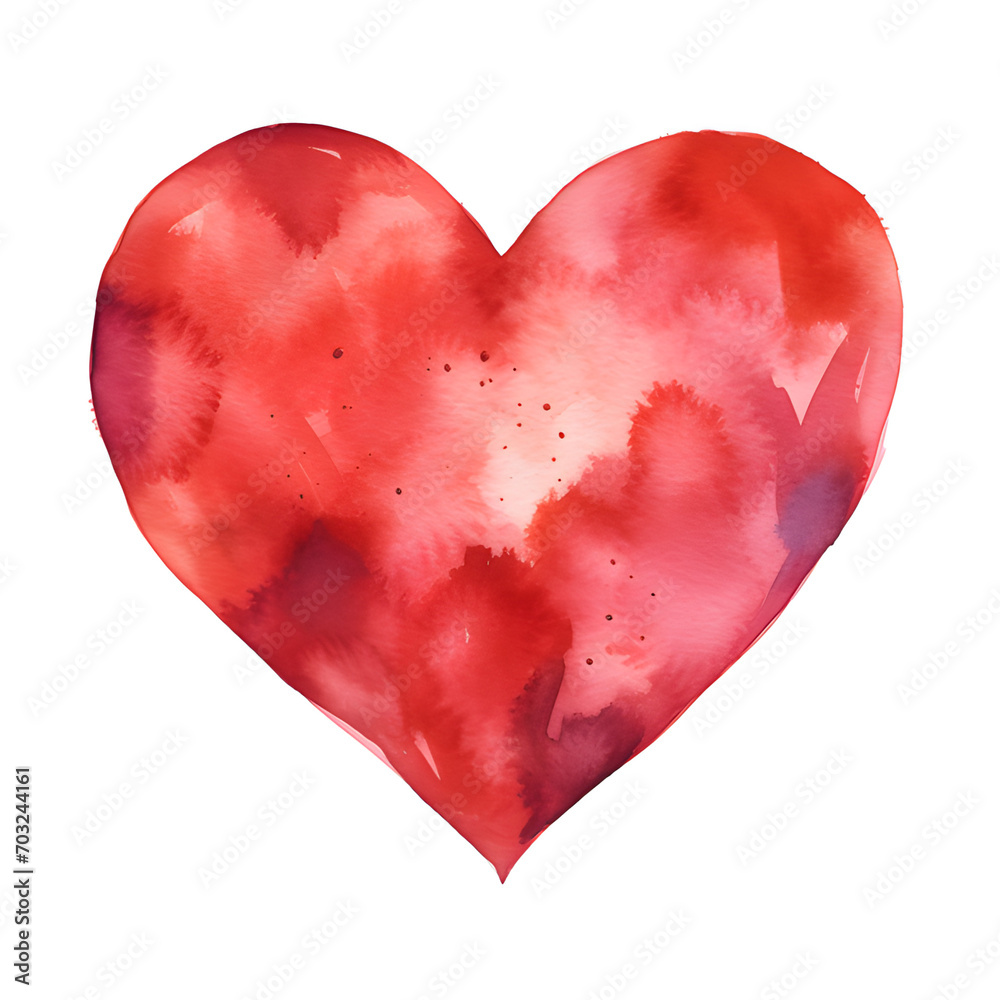 Watercolor heart shape